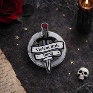 Violent Little Thing Dagger MagSafe Phone Grip, Gothic Tattoo Style Alt Girl Magnetic Phone Holder, Edgy Dark Aesthetic Gift, Kindle Popgrip