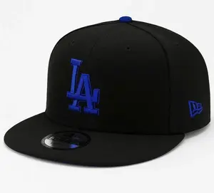 New Era Style MLB Baseball Hat – NY Yankees LA Dodgers Snapback Fitted Cap, Flat Brim High Crown Streetwear Fashion, Premium Embroidered Logo, Adjustable Unisex Urban Hip Hop Look
