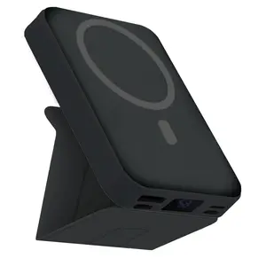 10000mAh Magnetic Wireless Charger Power Bank with Stand Super Fast Charging USB-C LED Display Compatible with iPhone 16/15/14/13/12/Pro/PM & More Portable for Home Travel Fitness Outdoor Compact and Chargeable