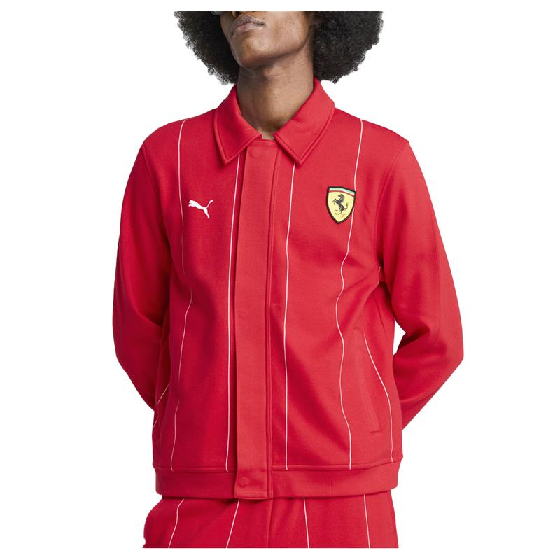 PUMA Mens Scuderia Ferrari Race Premium Jacket Athletic Outerwear Casual - Red
