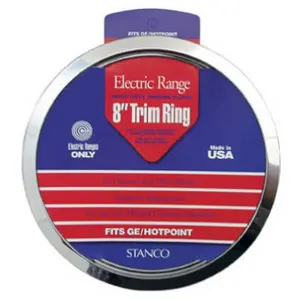 212 MAIN GT-8 Chrome Steel Trim Ring - 8 in. Round Shape, Triple Plated, Compatible with Ranges, Gt-8 Model