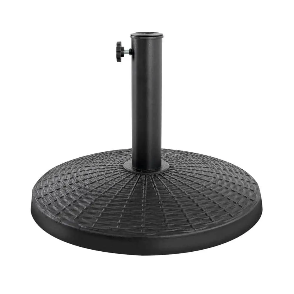21 lbs. Aluminum Patio Umbrella Base in Black for Outdoor Use