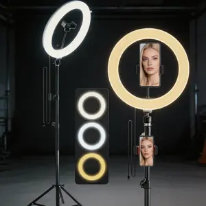 12" Ring Light with 71" Extendable Tripod Stand, Selfie Ring Light with Phone Holder & Remote, 2-in-1 Dimmable LED Ring Light for Makeup, Live Streaming, Photography | Perfect for March Madness, Spring Break, World Cup, Easter Content Creation