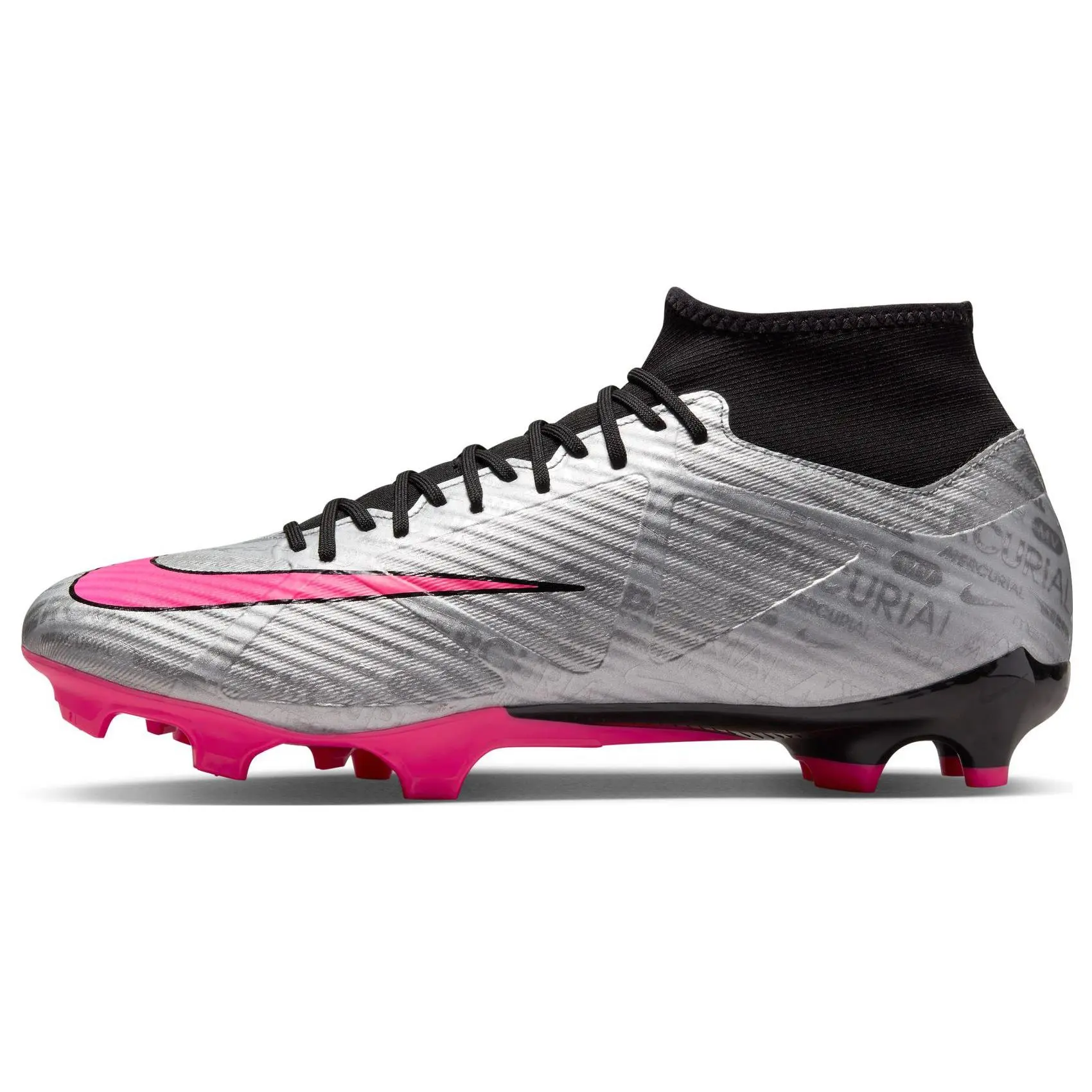 Nike Mercurial Superfly 9 Acad 25 FG MG Metallic Silver Hyper Pink' Soccer Cleats Unisex FB8402-060