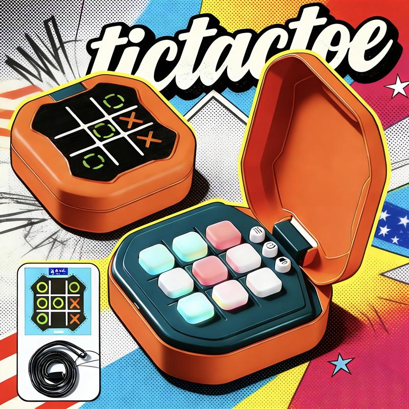 9-in-1 Electronic Tic Tac Toe Game | Portable & Durable with Lanyard | Creative Educational Toy for Kids & Adults, Perfect Gift for Family Fun! valentines gifts for gf