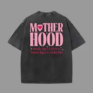 Motherhood Tee for Women – Oversized, Comfortable Cotton, New Mom Graphic Shirt