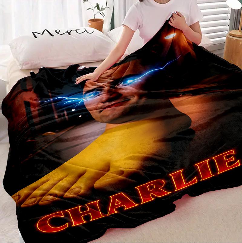 Charlie Kirk Giant Foot Funny Italian Brainrot Meme Blanket Winter Warm Throw Blanket Living Room Flannel Bedspread Bed Cover