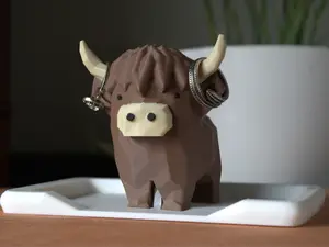 Highland Cow Ring Holder - Unique Cute Ring Holder for Ring Display - Highland Cow Decor Gift Ring Organizer- 3D printed plastic