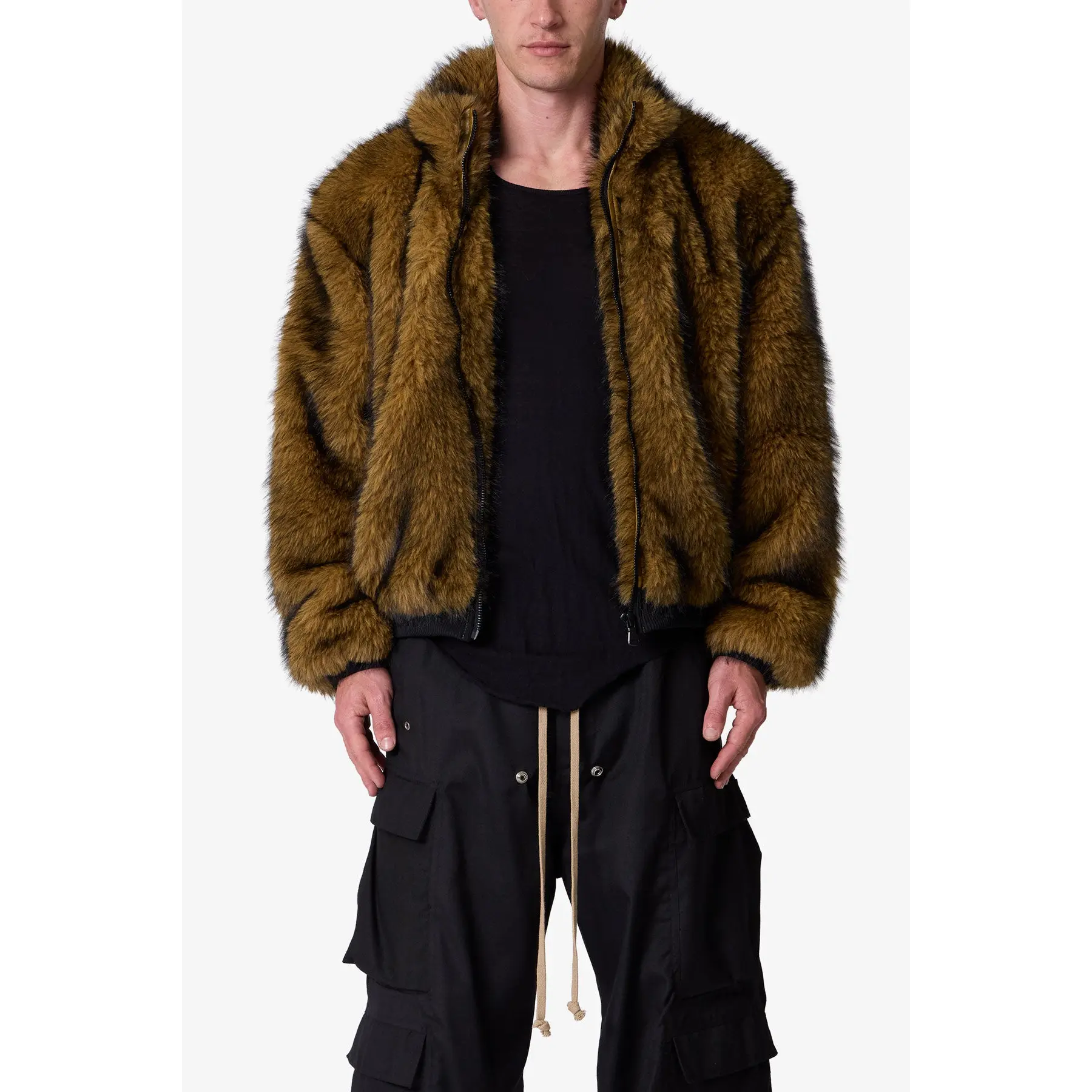 M*)様 【新品未使用】DESSERT CUP FUR BLOUSON mnml Fur Zip Up Jacket - Brown - TikTok Shop