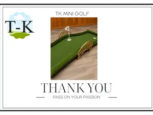 TK Mini Golf Quick Starter Package - Portable Interlocking Set with Upgraded Putter, Scoring Accessories & Modular Turf System for Family Fun