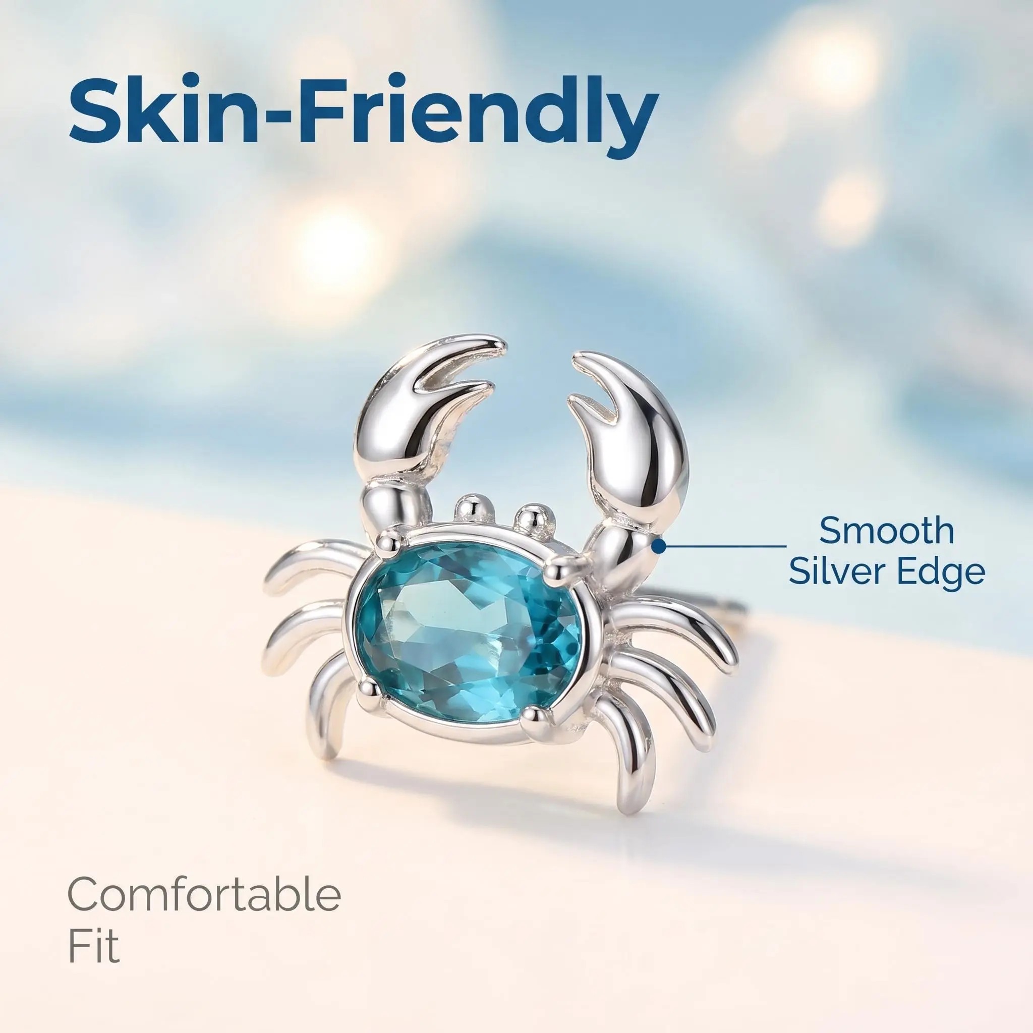 Women's Unique Crab Crystal Earrings - 1 Pair, Cancer Awareness Costume Jewelry, Meaningful Daily Accessory, Gift for Loved Ones Adults