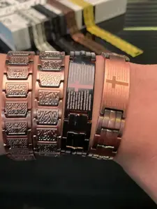 2026 New 99.99% Pure Copper Magnetic Bracelet for Men – 3500 Gauss Double Row Magnets, Adjustable Size with Tool, Premium Energy Jewelry Gift