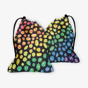 Rainbow Gemstones Dice Bag