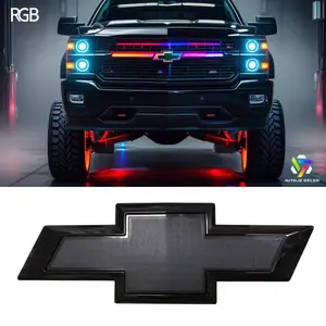 2014-2019 Chevy Silverado Black Bowtie RGB Lighted Grille Emblem – Customizable LED Lighting
