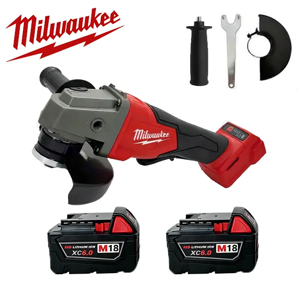 Milwaukee M18 2880-20 Brushless Angle Grinder - 4-1/2" & 5" Size, Paddle Switch, Rapid Brake for Weld Grinding, Construction