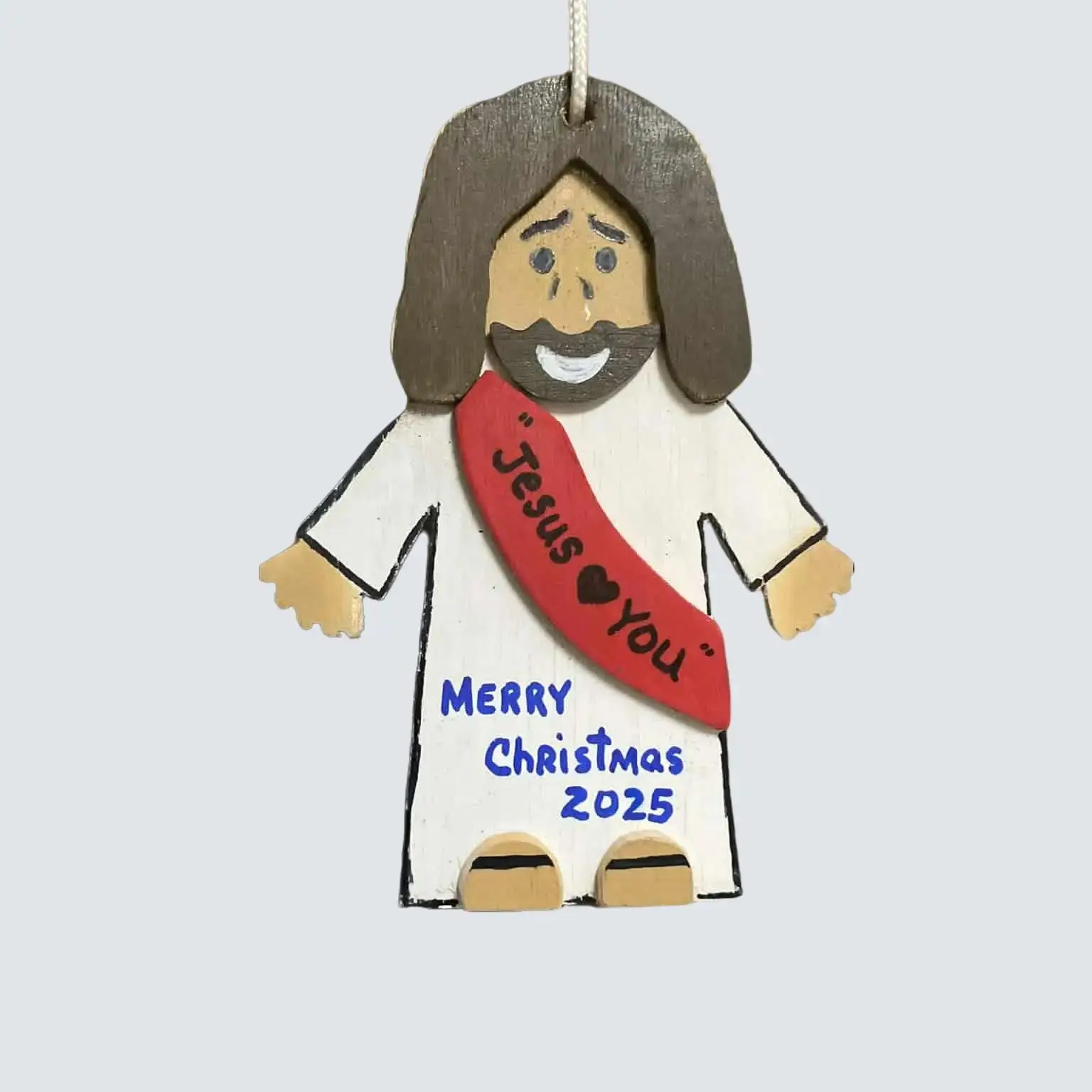 Jesus Christmas Ornaments - Festive Wood Decor for Home, Perfect for Holiday Settings, Versatile and Enhances Holiday Spirit