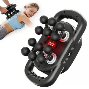 12-Head Massage Gun Set, 9 Modes & 10 Levels Deep Tissue Percussion Massager, Portable Handheld Electric Tool for Muscle Relief, Ideal Gift for Office Workers, Athletes, Seniors and Fitness Enthusiasts