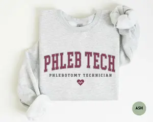 Phleb Tech Sweatshirt / Short Sleeve T-SHIRT , Phlebotomist tee , Phlebotomy Technician, Phleb Tech Graduation Gift