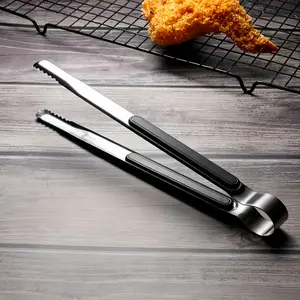 1pc Ice Tongs, Food Tongs, Grilling Tongs, Stainless Steel Grilling Tongs with Non-Slip Comfortable Handle, Pasta and Salad Cooking Tongs, Kitchen and Outdoor Grilling Tools, Kitchen Cooking Accessories