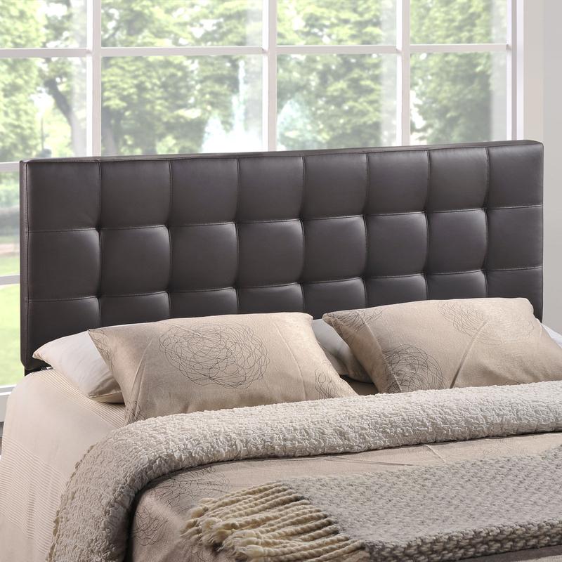 Modway Lily Queen Upholstered Vinyl Headboard in Brown