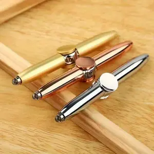 Stress Relief Spinner Pen with LED Light-Up Sphere, Anti-Slip Grip, 360° Silent Spinning Fidget Toy for Anxiety, Perfect for School, Exams, and Office Use. Multifunctional Stationery, Portable and Fun Writing Tool for Focus and Relaxation.