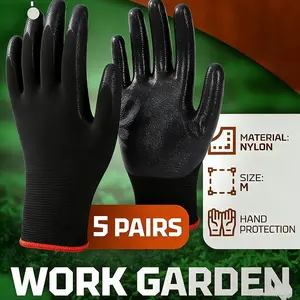 PU Coated Gloves Set, Durable & Comfortable Workwear Accessories, Ideal for Daily Use, Perfect Gift Idea for Men Women