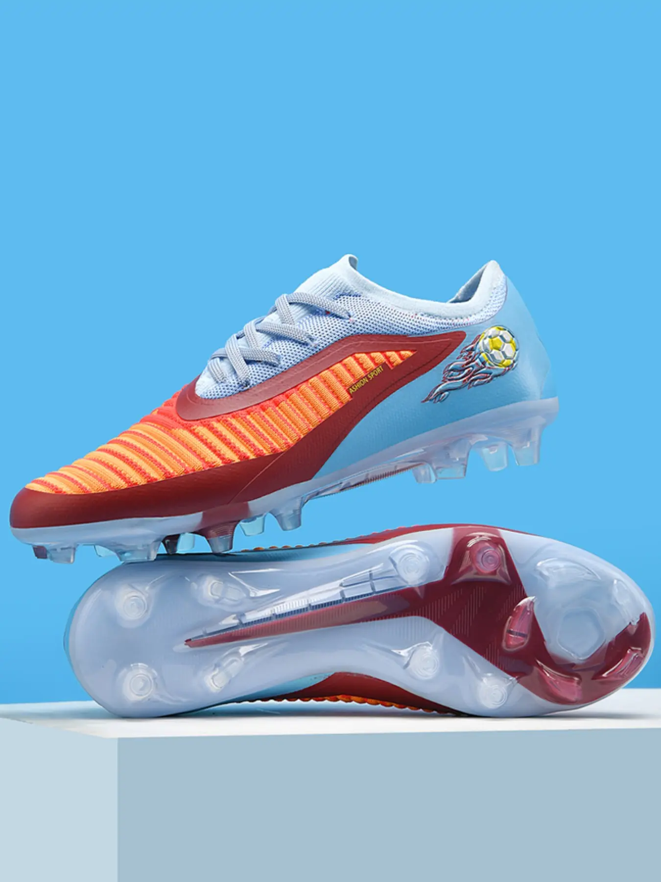 High-Quality Unisex Soccer Shoes, Sports Football Shoes, Football Cleats, Anti-Slip Durable Design, Colorful Tpu Sole, Professional Match Boots, Ideal for Training, Mud Field Use, Game Training Boots