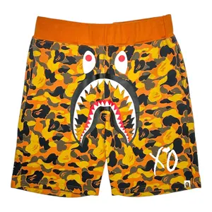 BAPE x XO Shark Sweat Shorts Orange