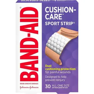 Band-Aid Brand Adhesive Sport Strip Bandages Extra Wide, 30 Count (Pack of 2)