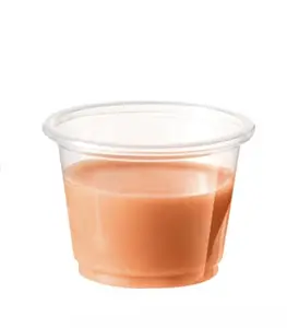 1 oz. Clear Plastic Soufflé/Portion Cup - Bulk Case of 2500 Units (Only Cup) Disposable
