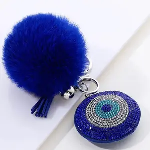 Evil eye "eye of Horus" protection  Flannel Rhinestones Bag Pendant Keychain