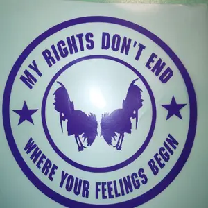 Gamefowl My Rights Sticker, Blue Collar Decal - Decorative Sticker for Car & Truck Decoration - 651 Vynals Material - Long-Lasting Design