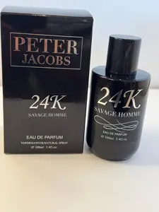 Peter Jacobs 24K SAVAGE Homme 3.4 oz Eau de Parfum for Men Regular Edition Sealed Box