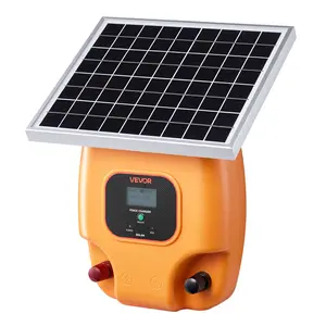 VEVOR 1J 8kV Solar Fence Charger 1.86 Miles Electric Fence Energizer for Livestock
