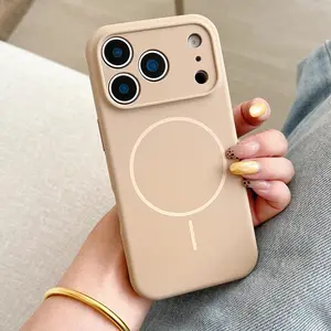 Original Liquid Silicone For Magsafe Magnet Phone Case For iPhone 17 Air 16 15 14 13 12 Pro Max Wireless Charge Shockproof Case