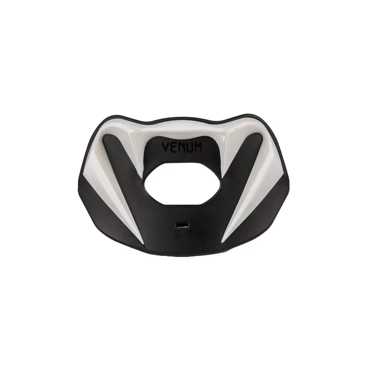 Venum Elite OG Edition Football Lipguard, No-Boil American Football Mouthguard for Unisex Adults with a Convertible Strap, Black/White, Engineered For Predators, Full Range Performance, Maximum Airflow