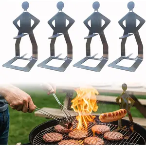 2 Pcs Stainless Steel Hot Dog Stand for BBQ - Precision Cooking & Rust-Resistant Design - Hands-Free Grilling Rack for Camping & Spring Trips - Lightweight & Easy Clean Utensils - Perfect BBQ Accessory