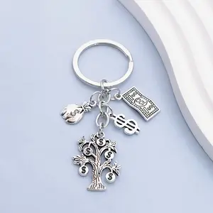 [Money Tree Keychain] 1/20pcs Fashion Keychain, Money Tree, Money Bag, Wallet, USD Logo Keychain, Keychain, Bag