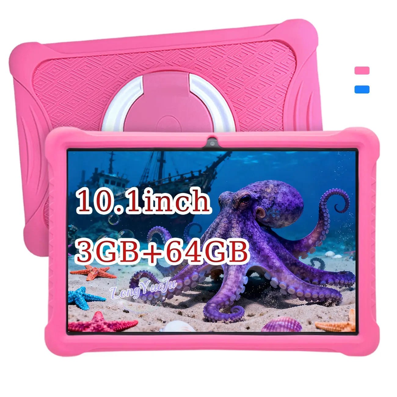 10.1 Inch Android Kids Tablet, Toddler Tablet with Parental Controls, Dual Cameras HD Display, Shockproof Dustproof Case, IWAWA Learning Software, Education & Entertainment, Lightweight, Portable WiFi, Holiday Gift for Boys and Girls (No Charger)