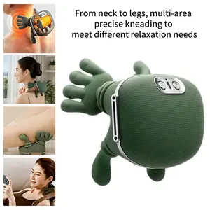 Portable electric massager with acupressure and kneading function for relaxing the trapezius muscle, suitable for USB rechargeable deep tissue massagers on the neck, back, and shoulders, perfect gift for men and women for relaxing the trapezius muscle