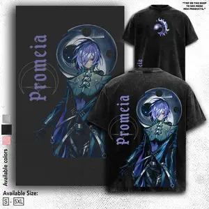 Promeia Zenless Zone Zero ZZZ Game Glitch Graphic T-shirt Streetwear Oversized Bungie Fan Gift Heavyweight Aesthetic Print Unisex Top