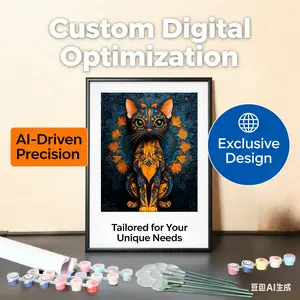 Custom Paint by Numbers Kit Personalized Digital Art with Printed Canvas Wooden Frame Acrylic Paints & Brushes for Adults Children