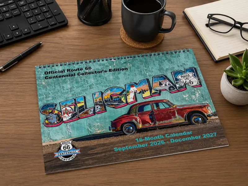 Official Route 66 Centennial Ltd Ed 16 Month Wall Calendar Sept 2026 - Dec 2027