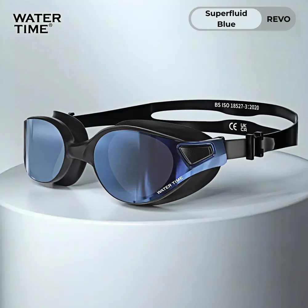 WATER TIME Adult Soft Silicone Swim Goggles, Anti-Fog And UV Protection, Ideal Gear For Outdoor Fun At Lakes And Reservoirs - Midnight Blue