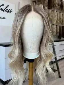 Gradient Wavy Body Wave Wig, 13x4, 14 Inches, 150 Density, 100% Human Hair, Pre-Cut Baby Hair Lace Front, Heat Resistant