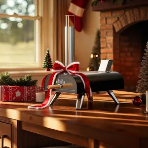 BIG HORN 12''/16'' Wood Pellet Pizza Ovens, 660°F Bake Neapolitan Pizza in 90s, Portable Outdoor Pizza Grill Stove, Stainless Steel, for Outdoor Backyard Camping