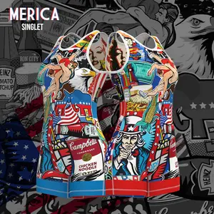 Merica - Full color Reversible Singlet - Girls and Women