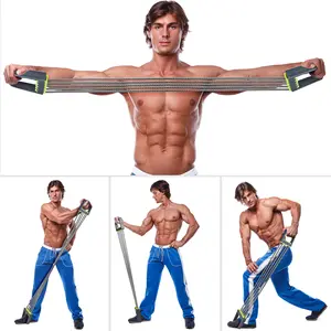 Adjustable Chest Expander 5 Ropes Resistance Exercise System Bands Strength Trainer for Home Gym Muscle Training Exerciser