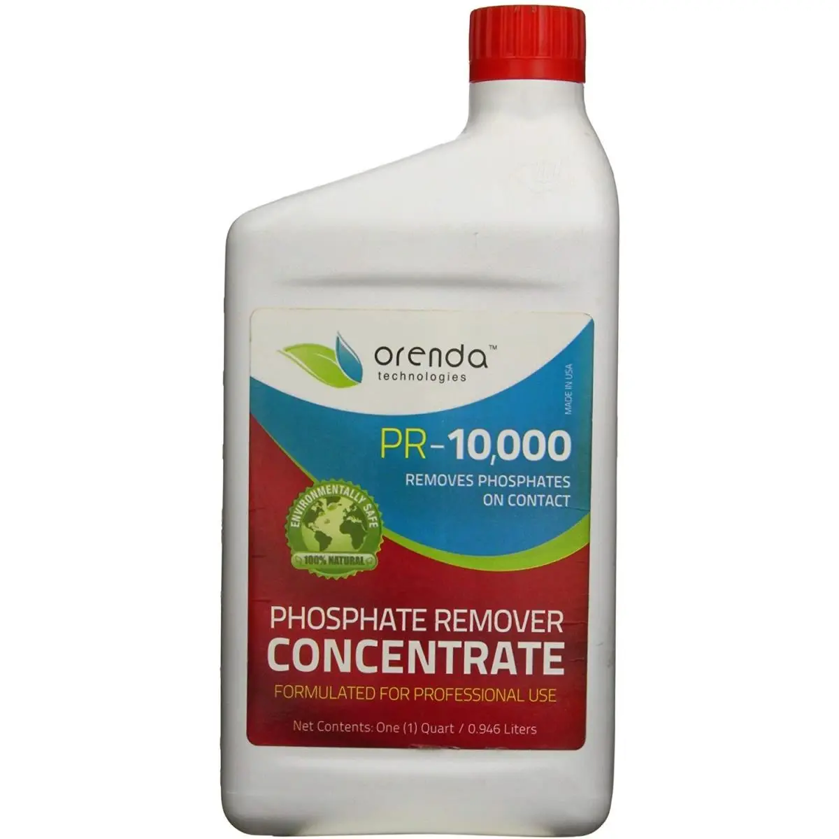 NC 1 qt. Phosphate Remover Concentrate, Nontoxic Nonhazardous Pool Maintenance Solution for Phosphorus Control to Eliminate Nutrient Source for Algae Formation