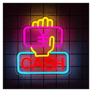 Sign Illuminated Money Code Neon Sign, For Store, Entertainment Club, Game Room Cashier Decor 40x37cm